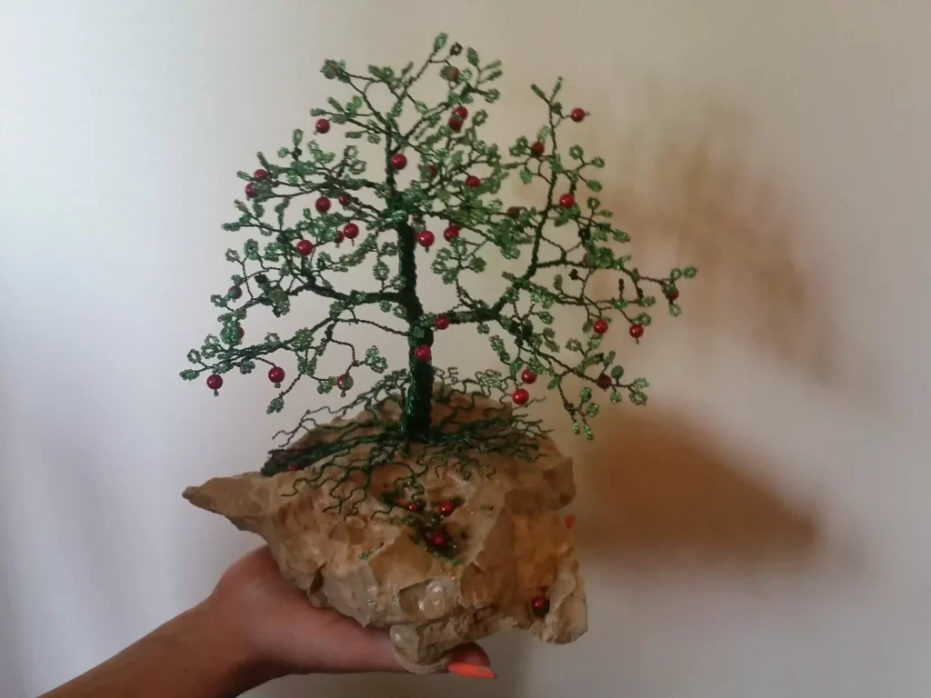 Beaded wire bonsai tree | How to make a wire bonsai tree